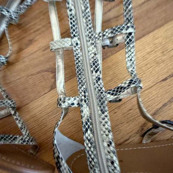 Brand New with box size 8 gladiator calf sandal- snake print .. - Picture 4 of 11